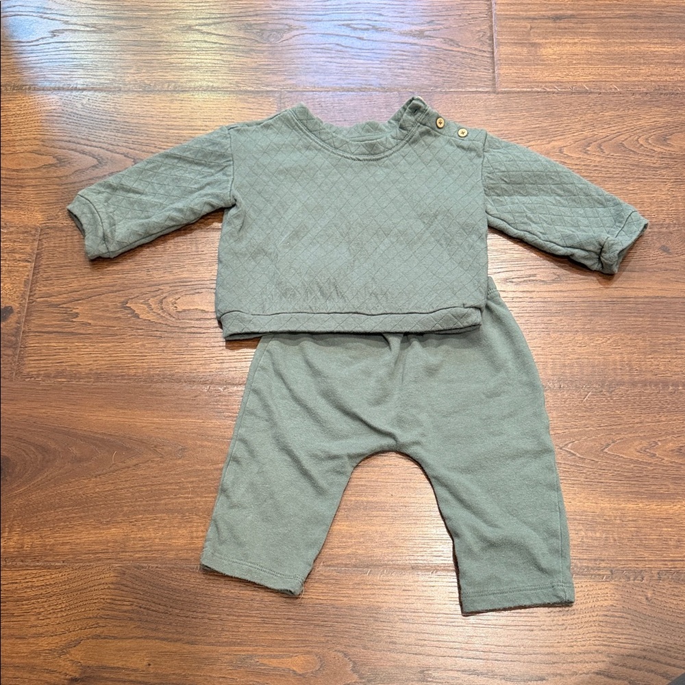 GRAYSON COLLECTIVE / GREEN QUILTED OUTFIT